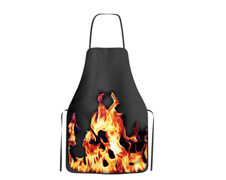 Barbecue Apron with Flame Design