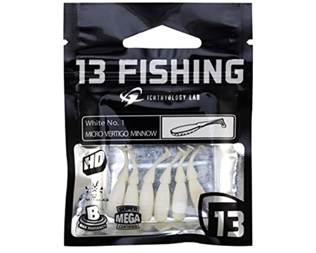 13 Fishing® Panfish Plastics Micro Vertigo Minnow - White