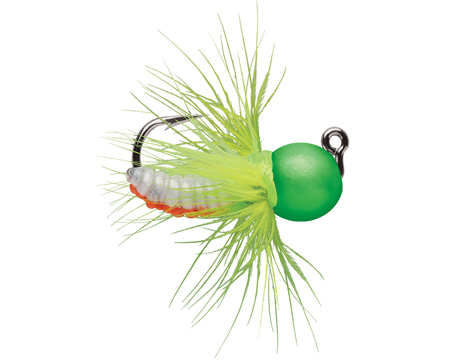 VMC® 1/64 oz. Tungsten Fly Jig - Green Orange Glow