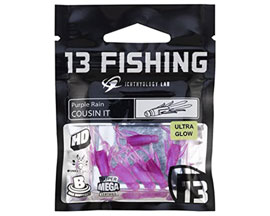 13 Fishing® Cousin It Panfish Plastics - Purple Rain