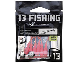 13 Fishing® Panfish Plastics Micro Vertigo Minnow - Bubble Gum