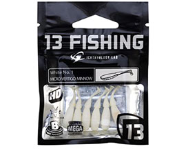 13 Fishing® Panfish Plastics Micro Vertigo Minnow - White