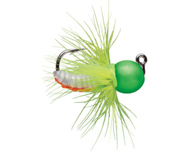 VMC® 1/32 oz. Tungsten Fly Jig - White/Orange/Green