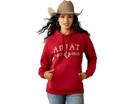 Ariat® Women's Ranch Goods Rio Red Hoodie - Red