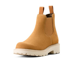 Ariat® Women's Flatbaby Chelsea Western Boot - Wheat Suede