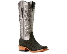 Ariat® Women's Futurity Exotic Caiman Western Boot - Black Suede