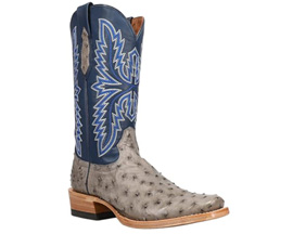 Ariat® Men's Relentless Exotic Ostrich Western Square Toe Boots - Blue/Grey