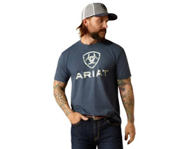 Ariat® Men's Liberty USA Digi Camo T-Shirt - Grey Graphic Logo