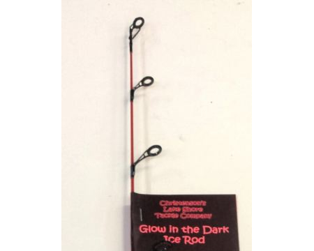 24" Red Ice Fishing Rod