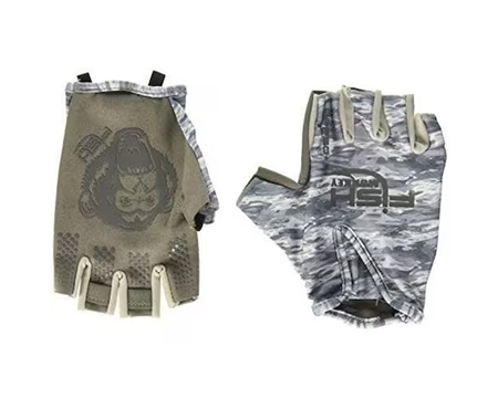 Fish Monkey® Stubby Guide Glove - Grey Water Camo XL