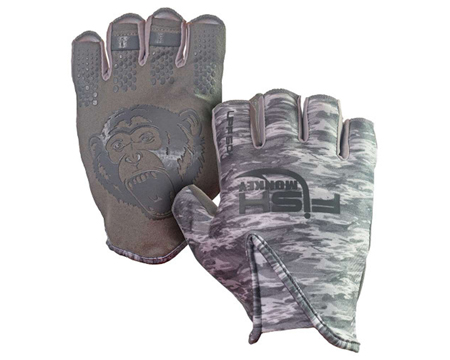 Fish Monkey® Stubby Guide Glove - Grey Water Camo 2XL