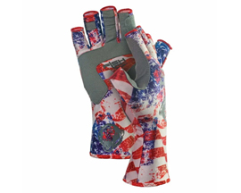 Fish Monkey® Half Finger Guide Gloves - Americana Large
