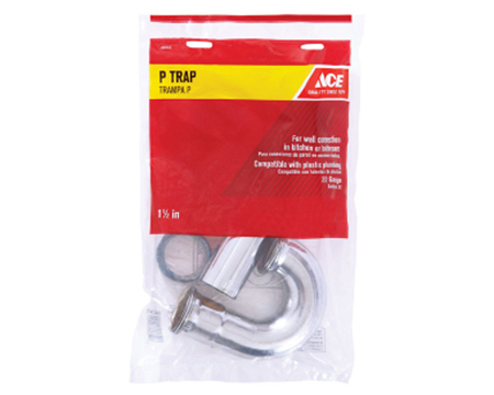 Ace® 1-1/2 in. Chrome Plated Brass P Trap