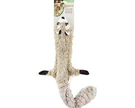 Skineeez Raccoon Squeaker Dog Toy