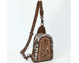 Western Leather Crossbody Sling Bag