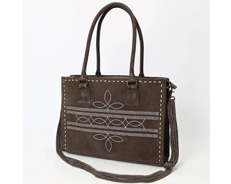 Genuine Suede Western Tote Bag