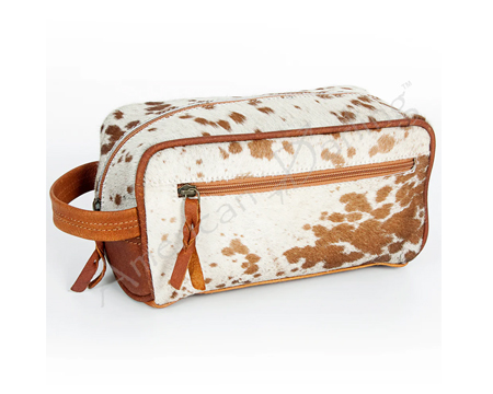 Western Leather Toiletry Bag - White