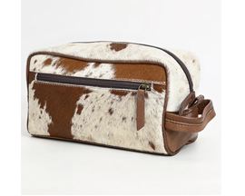 Western Leather Toiletry Bag - White