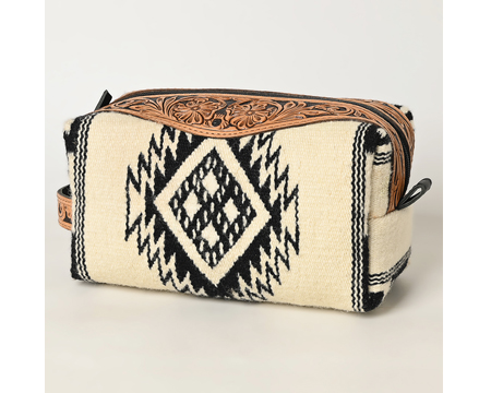 American Darling Saddle Blanket Leather Toiletry Bag