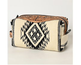 American Darling Saddle Blanket Leather Toiletry Bag