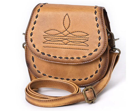 American Darling Hand Tooled Leather Western Handbag