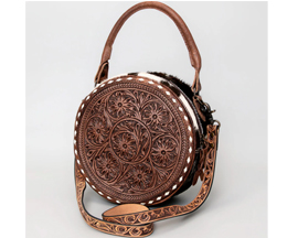 Genuine Leather Canteen Western Handbag