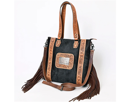 Hand-Tooled Genuine Leather Western Handbag