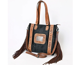 Hand-Tooled Genuine Leather Western Handbag