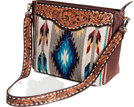 American Darling Leather and Saddle Blanket Western Crossbody Bag at Smith and Edwards