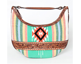 Genuine Leather Saddle Blanket Hobo Bag