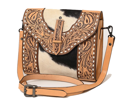 Western Hair-On Leather Crossbody Bag