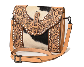 Western Hair-On Leather Crossbody Bag