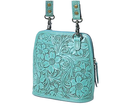 American Darling Western Leather Crossbody Bag - Turquoise