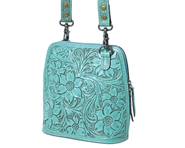 American Darling Western Leather Crossbody Bag - Turquoise