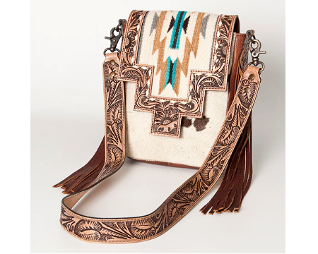 American Darling Saddle Blanket Hair-On Leather Handbag