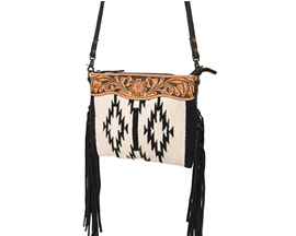 American Darling Leather Western Crossbody Bag with Fringe