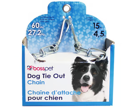 Dog Tie-Out Chain - Large 15'