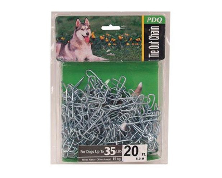 Silver Swivel Dog Tie-Out Chain with Snap