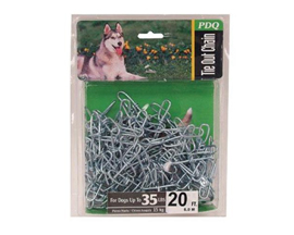 Silver Swivel Dog Tie-Out Chain with Snap