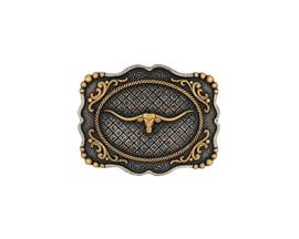 Montana Silversmiths® Framed Longhorn Belt Buckle