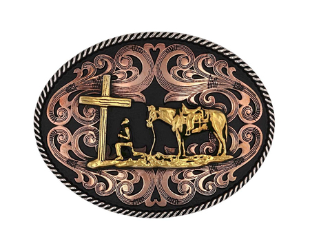 Montana Silversmiths® Christian Cowboy Belt Buckle