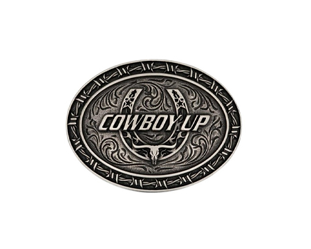 Montana Silversmiths® Cowboy Up Horseshoe Buckle