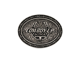 Montana Silversmiths® Cowboy Up Horseshoe Buckle