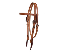 Berlin Custom Leather® Headstall Hermann Oak Floral Tie - H350