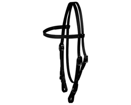 Berlin Custom Leather® Beta Browband Buckle Cheek Headstall - BE102 - Black