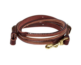 Berlin Custom Leather® Tack Latigo Rolled Roping Reins