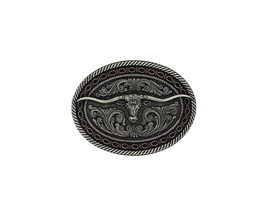 Montana Silversmiths® Barbed Edge Longhorn Buckle