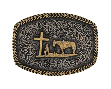 Montana Silversmiths® Faithful Frontier Belt Buckle