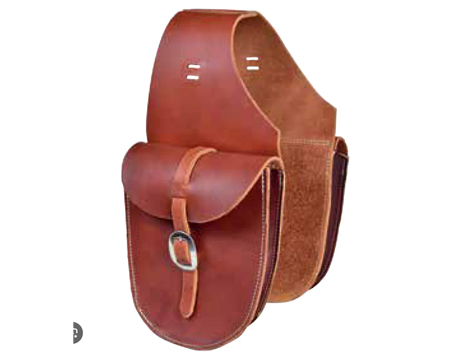 Leather Saddle Bag with Stainless Steel Buckles