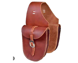 Leather Saddle Bag with Stainless Steel Buckles